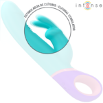 INTENSE - MONICA VIBRATORE RABBIT CON STIMOLATORE G-SPOT ROTANTE BLU - immagine 3