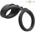 INTENSE - THEO DOPPIO ANELLO PER PENE IN SILICONE MODELLO NERO 3