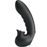 PRETTY LOVE - HOBGOBLIN CUSTODIA PER DITA VIBRANTE 12 VIBRAZIONI + STIMOLATORE CLITORIDE NERO - immagine 2