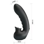 PRETTY LOVE - HOBGOBLIN CUSTODIA PER DITA VIBRANTE 12 VIBRAZIONI + STIMOLATORE CLITORIDE NERO - immagine 7