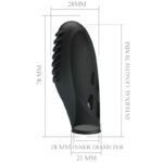 PRETTY LOVE - VIBRATORE DA DITO IN SILICONE GILO NERO - immagine 6