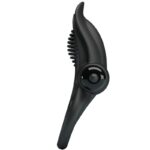 PRETTY LOVE - DOPPIO ANELLO VIBRANTE + STIMOLATORE CLITORIDEO 10 VIBRAZIONI NERO - immagine 2