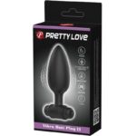 PRETTY LOVE - VIBRA BUTT PLUG 2 PLUG ANALE 10 VIBRAZIONI NERO - immagine 6