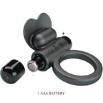 PRETTY LOVE - DEBONAIRE ANELLO VIBRANTE CONIGLIO 10 VIBRAZIONI NERO - immagine 6