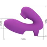PRETTY LOVE - VIBRATORE DA DITA ATHENA CON STIMOLATORE CLITORIDEO VIOLA - immagine 4
