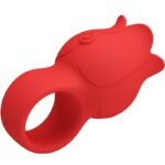 PRETTY LOVE - VIBRATORE A DITA A FORMA DI ROSA JAE 10 VIBRAZIONI ROSSO - immagine 3
