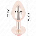 KINK - PLUG ANALE IN ORO ROSA CON ROSA ROSSA L - immagine 4