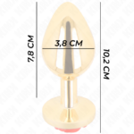 KINK - PLUG ANALE ORO ROSA ROSSO TAGLIA L - immagine 4