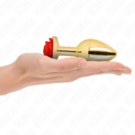 KINK - PLUG ANALE ORO ROSA ROSSO TAGLIA L - immagine 3