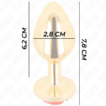 KINK - PLUG ANALE ORO ROSA ROSSO TAGLIA S - immagine 4