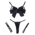 SUBBLIME - 955205 COMPLETO REGGISENO CON FIOCCO NERO REGOLABILE L/XL - immagine 7