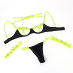SUBBLIME - 955281 COMPLETO REGGISENO CON COLLANA E DETTAGLI GAMBA VERDE FLUO L/XL - immagine 7