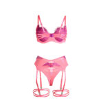 SUBBLIME - 955359 COMPLETO REGGISENO CON PIZZO E GIACCHETTI ROSA E VIOLA S/M - immagine 7