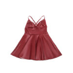SUBBLIME - 955397 ABITO CON SPALLINE IN PELLE BORDEAUX S/M - immagine 7