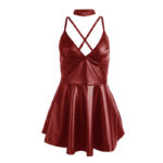 SUBBLIME - 955397 ABITO CON SPALLINE IN PELLE BORDEAUX S/M - immagine 5