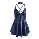 SUBBLIME - 955427 ABITO CON SPALLINE IN PELLE BLU L/XL - immagine 5