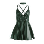 SUBBLIME - 955434 ABITO CON SPALLINE IN PELLE VERDE S/M - immagine 6