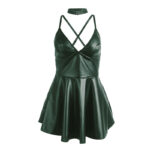 SUBBLIME - 955441 ABITO CON SPALLINE IN PELLE VERDE L/XL - immagine 5