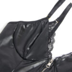 SUBBLIME - 955458 BODY IN PELLE NERA CON ZIP S/M - immagine 6
