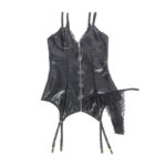 SUBBLIME - 955458 BODY IN PELLE NERA CON ZIP S/M - immagine 5