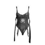 SUBBLIME - 955496 BODY IN PIZZO CON FIOCCHI E GIARRETTIERE NERO S/M - immagine 5
