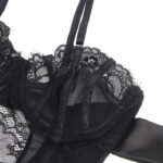 SUBBLIME - 955496 BODY IN PIZZO CON FIOCCHI E GIARRETTIERE NERO S/M - immagine 7