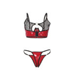 SUBBLIME - 955540 REGGISENO IN VERNICE ROSSA CON CERNIERA E REGGISENO A RETINO L/XL - immagine 5