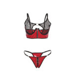 SUBBLIME - 955540 REGGISENO IN VERNICE ROSSA CON CERNIERA E REGGISENO A RETINO L/XL - immagine 4