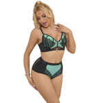 SUBBLIME - 955564 REGGISENO IN VERNICE VERDE CON CERNIERA IN RETE L/XL - immagine 2