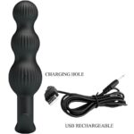 PRETTY LOVE - SIDNEY VIBRATORE ANALE 10 VIBRAZIONI NERO - immagine 8