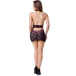 LIVCO CORSETTI FASHION - LEISA LC 20201 CAMISETA + TANGA CON ENCAJE NEGRO S/M - immagine 2