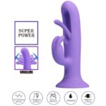 PRETTY LOVE - VIBRATORE CONIGLIO KILLMOULIS 12 MODALIT? DI VIBRAZIONE VIOLA - immagine 5