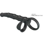 PRETTY LOVE - TATUM ANELLO PER PENE VIBRANTE CON TAPPO 10 VIBRAZIONI NERO - immagine 7