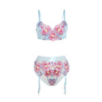 SUBBLIME - 957643 CONJUNTO SUJETADOR Y LIGUERO CON BORDADOS DE FLORES ROSAS S/M - immagine 5