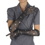 SUBBLIME - 957469SHINE GUANTI TRASPARENTI NERI S/M