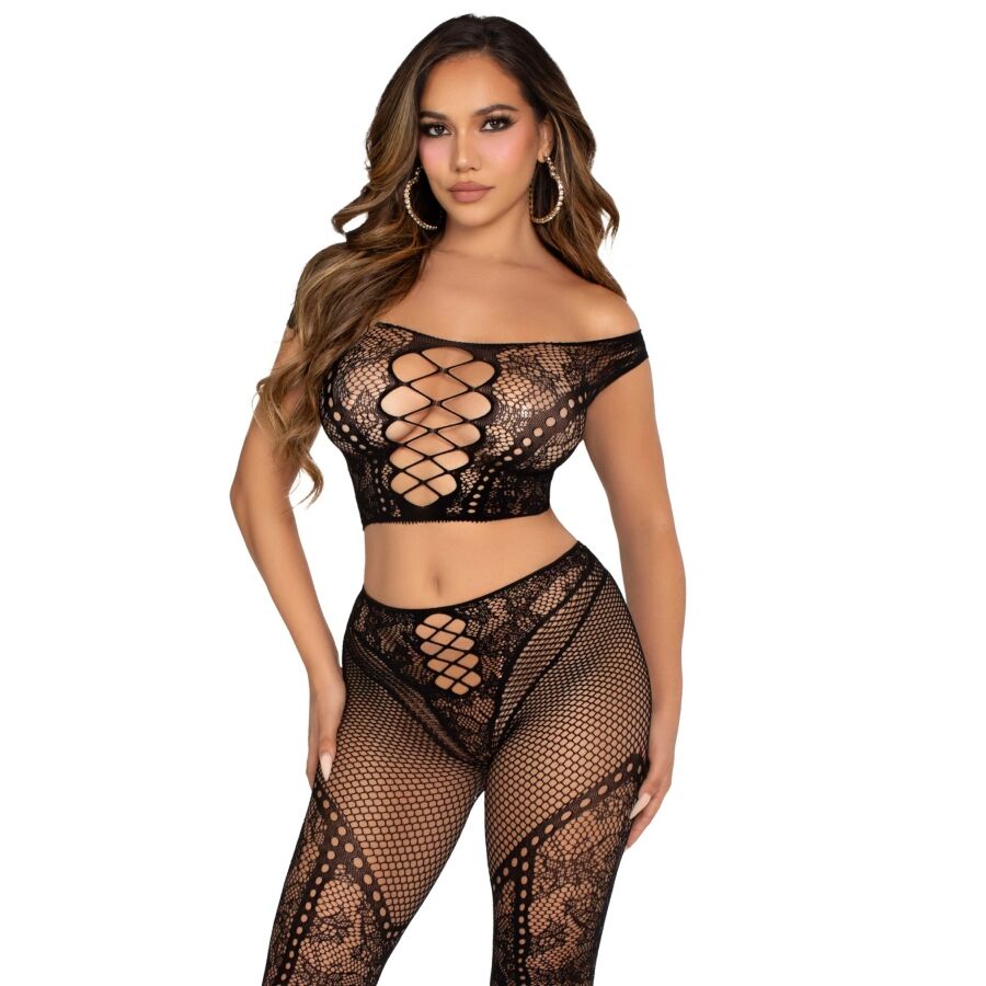 img_205320_9877d25864dfe5831238be8b2b8f2c11_1.jpg LEG AVENUE - CROP TOP E LEGGING A RETE CON SPALLE SCOPERTE NERO - immagine 1