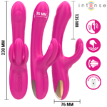 INTENSE - VIBRATORE MULTIFUNZIONE CONIGLIO BRITNEY 23 CM ROSA - immagine 3
