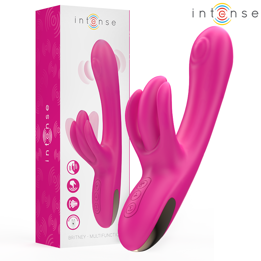 img_206316_642b2c6e7ea0e9a4046dcd5d6b04d54d_1.png INTENSE - VIBRATORE MULTIFUNZIONE CONIGLIO BRITNEY 23 CM ROSA - immagine 1