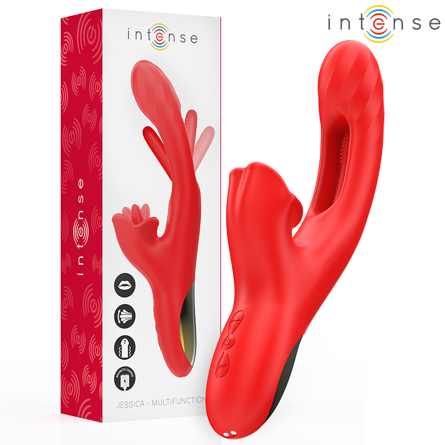 img_206347_24cded05df7e1ad87c834c65d3fccc8d_1.png INTENSE - JESSICA VIBRATORE MULTIFUNZIONE STIMOLAZIONE CLITORIDE 24,8 CM ROSSO - immagine 1