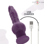 INTENSE - VIBRATORE MULTIFUNZIONE TATUM CON VIBRAZIONE SU E GI? 24 CM VIOLA - immagine 7