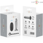 INTENSE - ANAL PLUG 10 VIBRAZIONI DILDO METALLO CON TELECOMANDO S - immagine 8