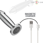 INTENSE - ANAL PLUG 10 VIBRAZIONI DILDO METALLO CON TELECOMANDO M - immagine 7