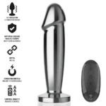 INTENSE - ANAL PLUG 10 VIBRAZIONI DILDO METALLO CON TELECOMANDO M - immagine 2
