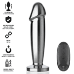 INTENSE - ANAL PLUG 10 VIBRAZIONI DILDO METALLO CON TELECOMANDO S - immagine 2