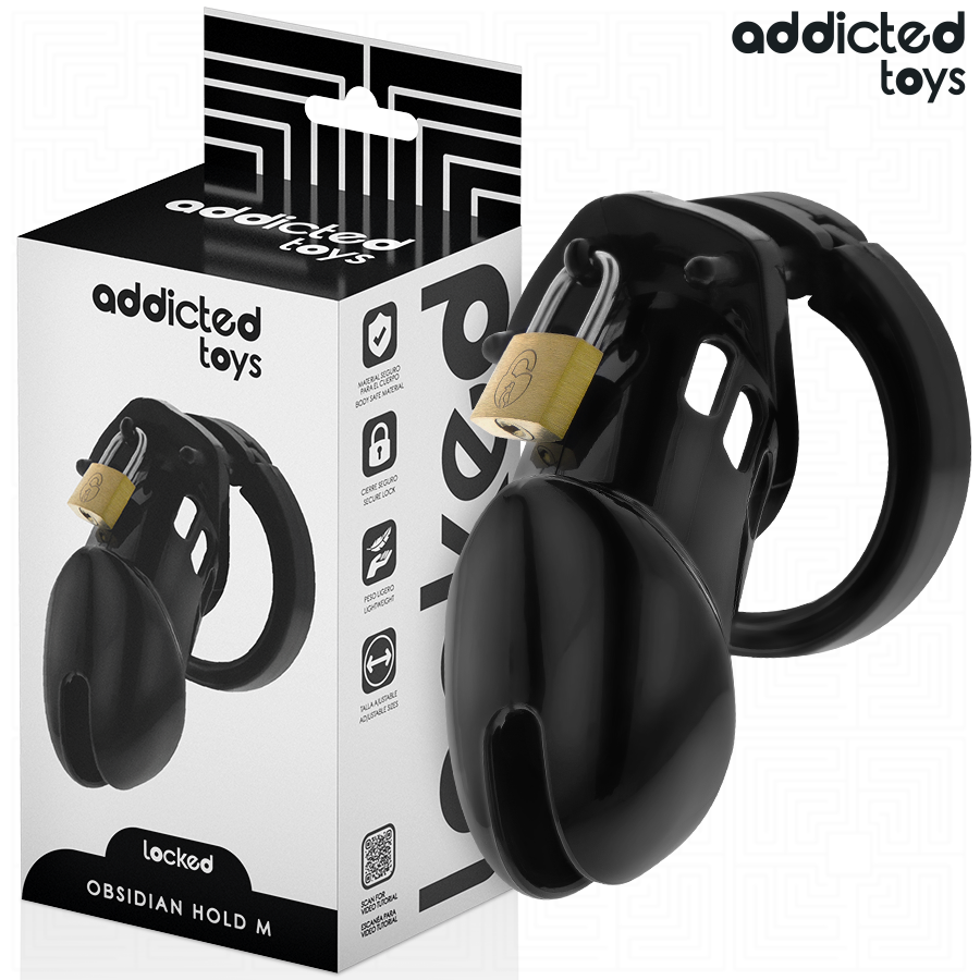 img_207017_8cb345d9d0df73377ad62543929f05e5_1.png ADDICTED TOYS LOCKED - GABBIA PER PENE OBSIDIAN HOLD TAGLIA M - immagine 1