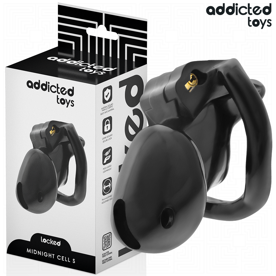 img_207030_3550de225cf95d61017a49482abf1b1a_1.png ADDICTED TOYS LOCKED - MINDNIGHT CELL GABBIA PER PENE TAGLIA S - immagine 1