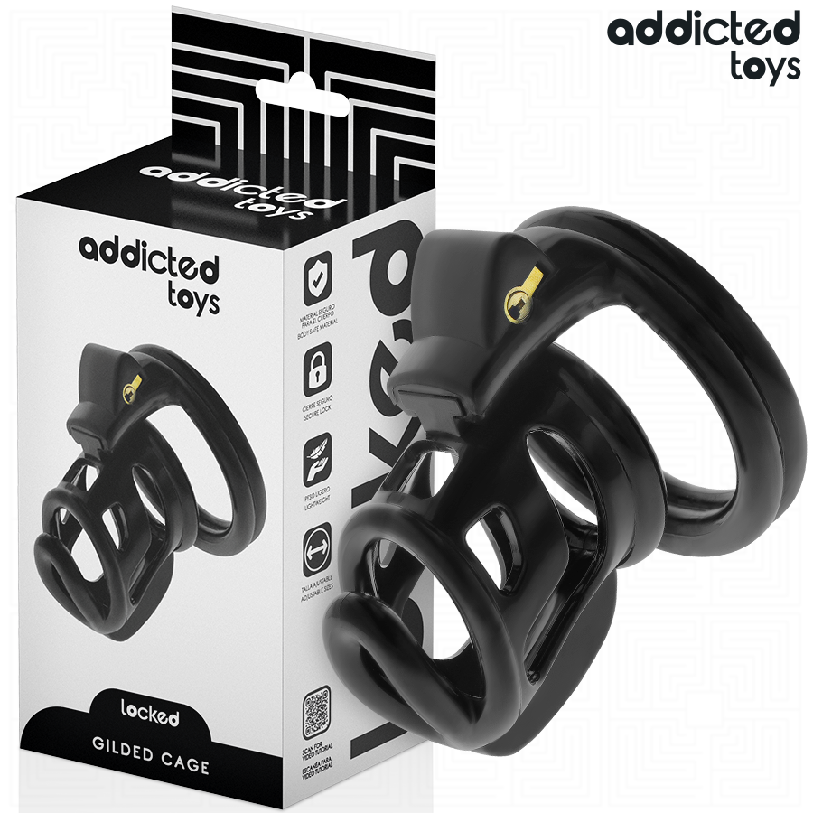 img_207040_9852973f10f61feeba2e138b4ed503f5_1.png ADDICTED TOYS LOCKED - GABBIA PER PENE GILDEN CAGE 8,5 CM - immagine 1