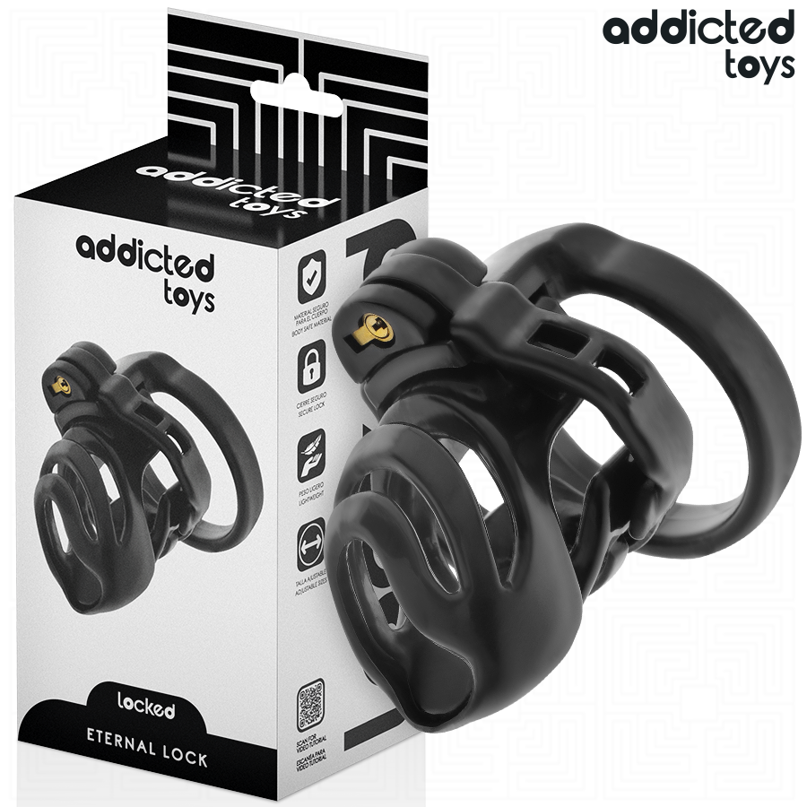 img_207044_c77e3ea2475d0239675811412fb4b35b_1.png ADDICTED TOYS LOCKED - GABBIA PER PENE CON BLOCCAGGIO ETERNO 9 CM - immagine 1