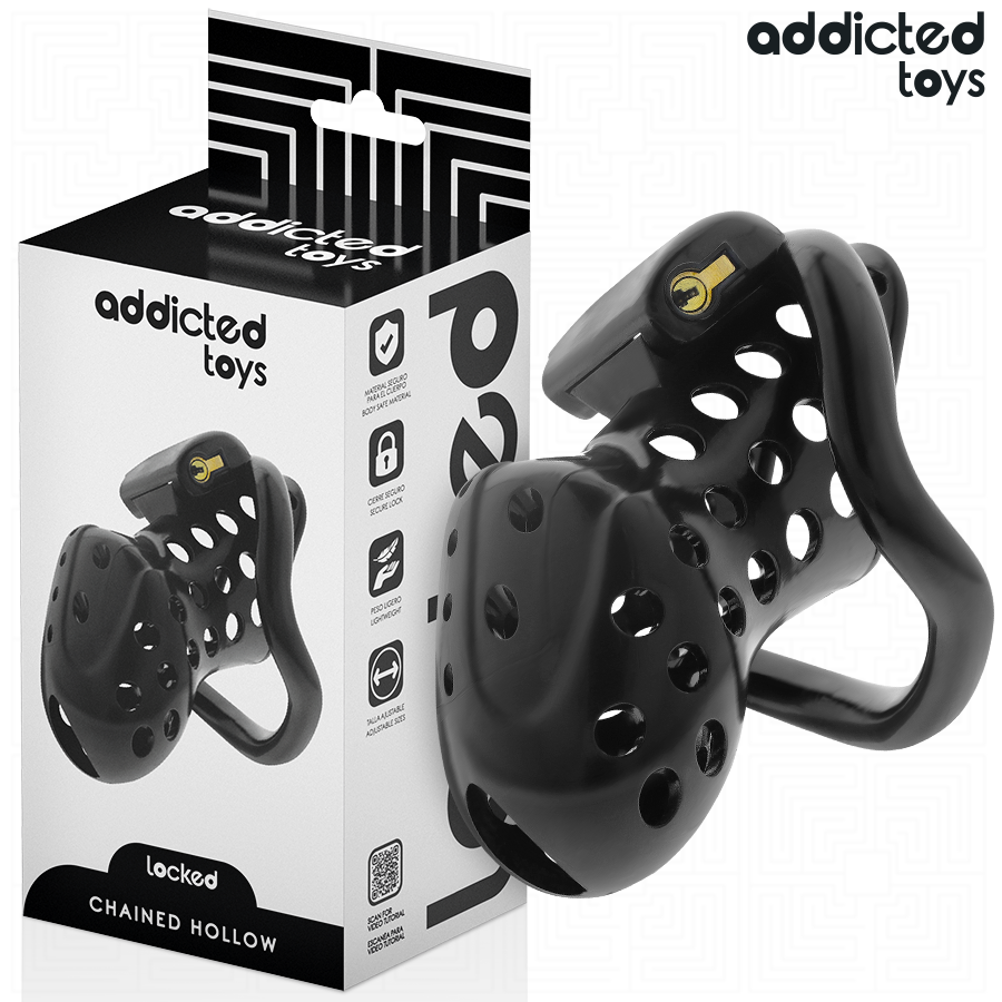 img_207075_4600d0f290dfc862ada23d08a9195e65_1.png ADDICTED TOYS LOCKED - GABBIA PER PENE CAVA CON CATENA 10,5 CM - immagine 1
