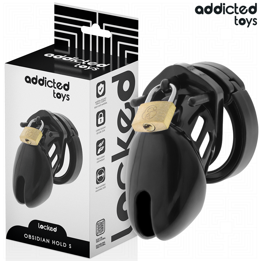 img_207091_727b7694707060f72c34bafb228e781a_1.png ADDICTED TOYS LOCKED - GABBIA PER PENE OBSIDIAN HOLD TAGLIA S - immagine 1